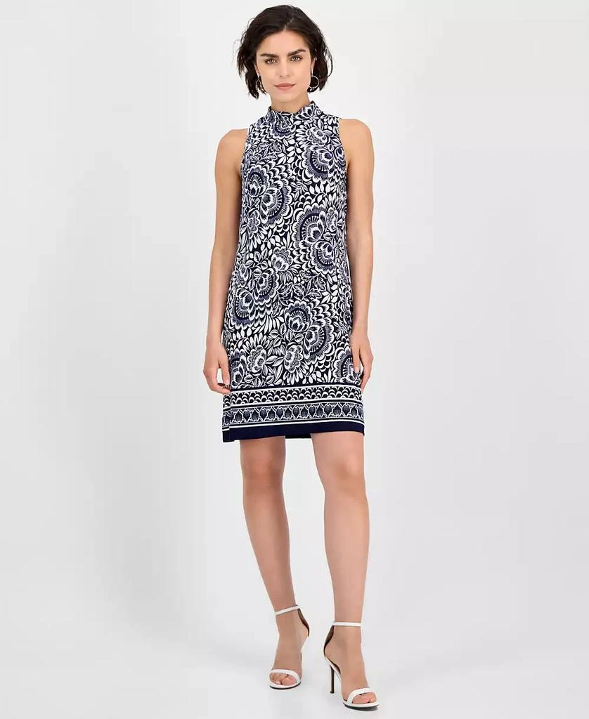 Robbie Bee Women's Mock-Neck Sheath Dress 1