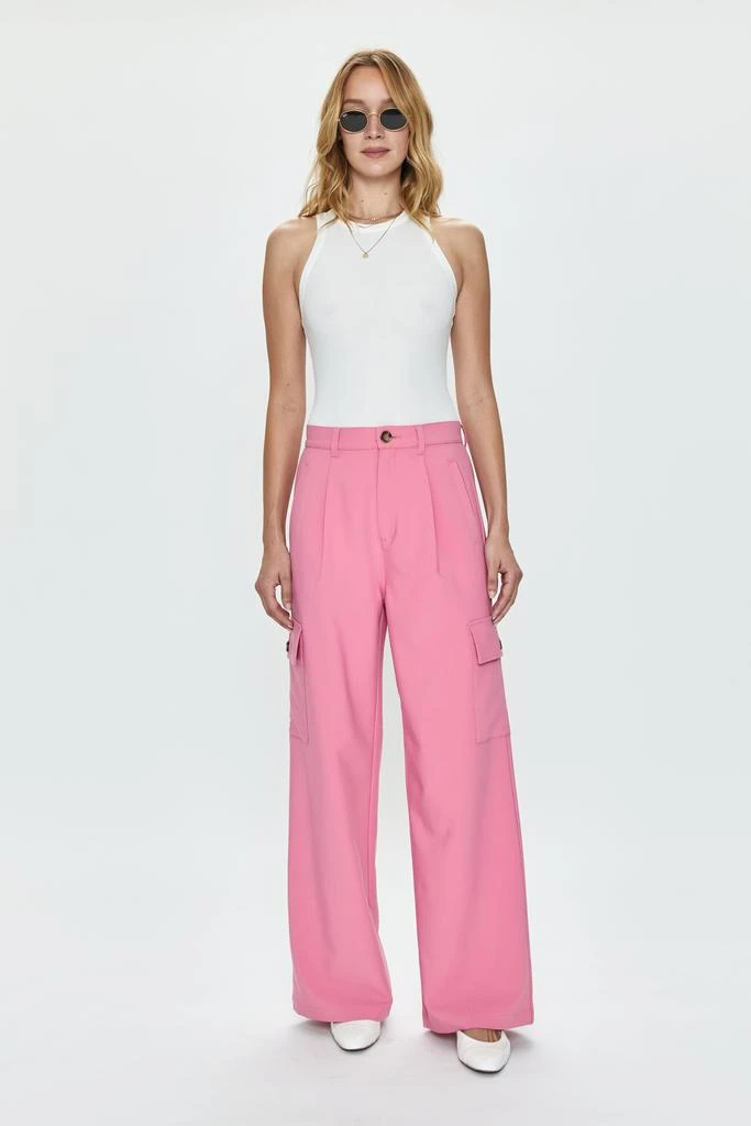 Pistola Denim Brynn High Rise Relaxed Cargo Trouser  - Pink Cosmos 5