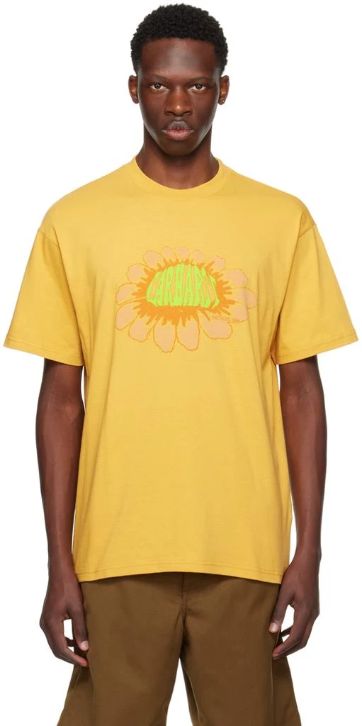 Carhartt WIP Yellow Pixel Flower T-Shirt 1