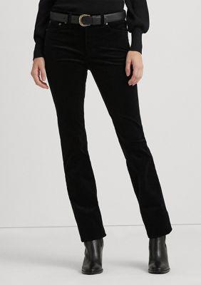 Ralph Lauren Ralph Lauren Petite Corduroy Mid Rise Straight Pants  CIRCUIT-BROWN 12P - Pants - BeyondStyle