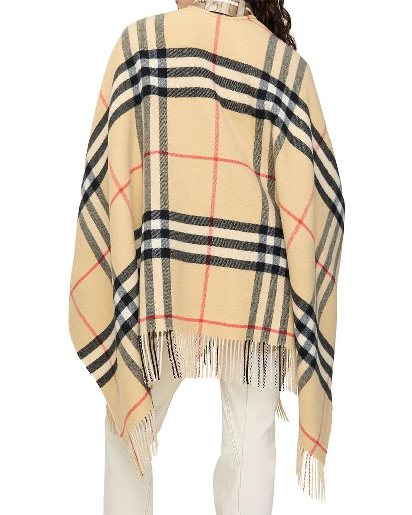 Burberry Contrast Check Cashmere & Wool Cape 2