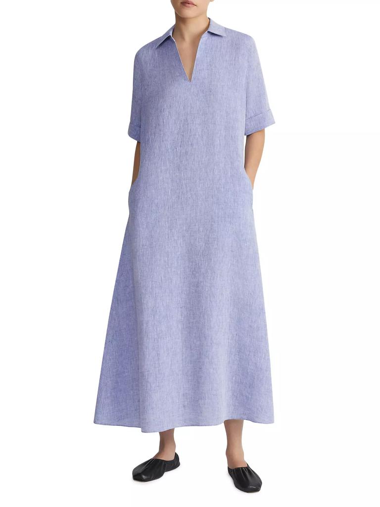 Lafayette 148 New York Illustrious Linen Short-Sleeve Dress