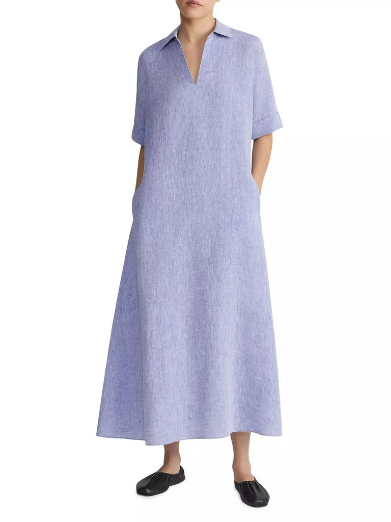 Lafayette 148 New York Illustrious Linen Short-Sleeve Dress 2