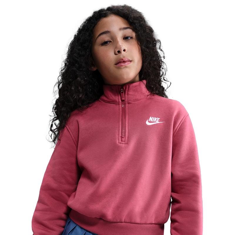 nike club half zip fleece hoodie
