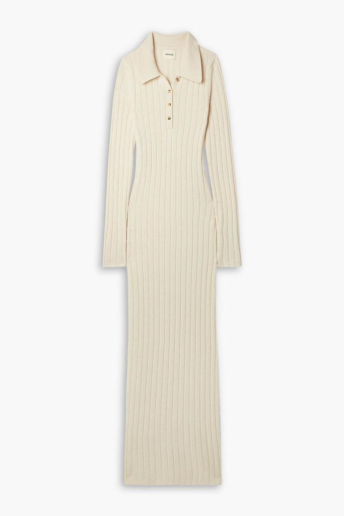 Khaite Hans ribbed cashmere maxi dress