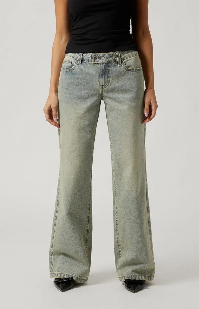 PacSun Casey Low Rise Baggy Jeans Acid Wash Tinted 2