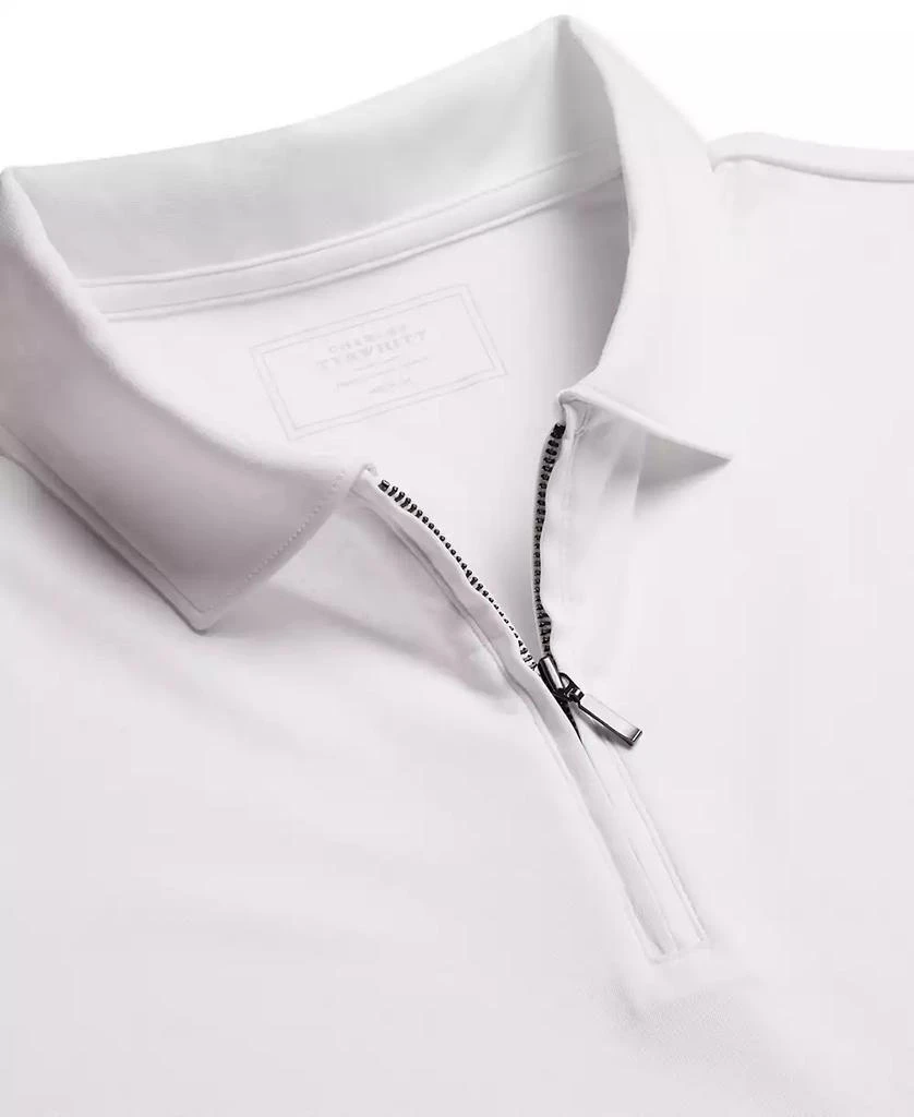 Charles Tyrwhitt Men's Mercerized Cotton Short Sleeve Zipper Polo Shirt 3