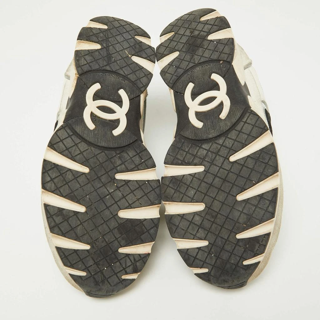 Chanel Chanel Tricolor Suede, Leather and Mesh CC Low Top Sneakers Size 38 7