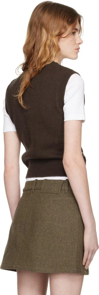 A.P.C. Brown Wool Sweater Vest 3