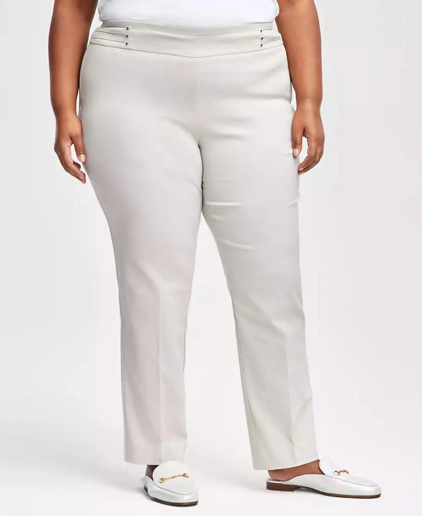 JM Collection Plus & Petite Plus Size Tummy Control Pull-On Slim-Leg Pants, Exclusively at Macy's 3