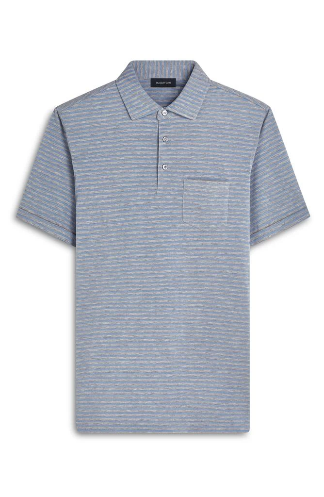 BUGATCHI Stripe Short Sleeve Cotton Polo 5