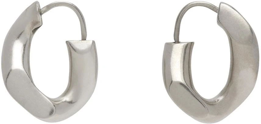 MAISON MARGIELA Silver Hoop Earrings 1