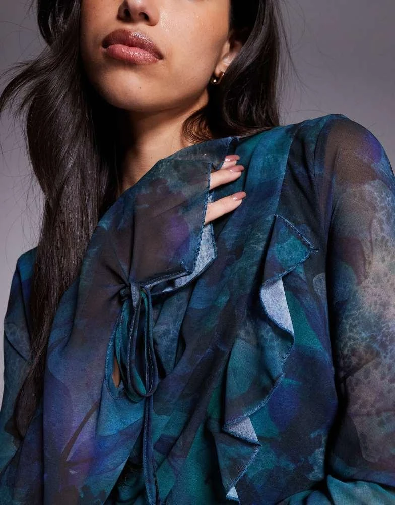 Daska chiffon ruffle maxi dress in dark floral  On Sale Now with Up to 10%  Off | Discover Exclusive Deals & Savings at BeyondStyle  Authentic Daska  Home|women with Limited-Time Discounts,