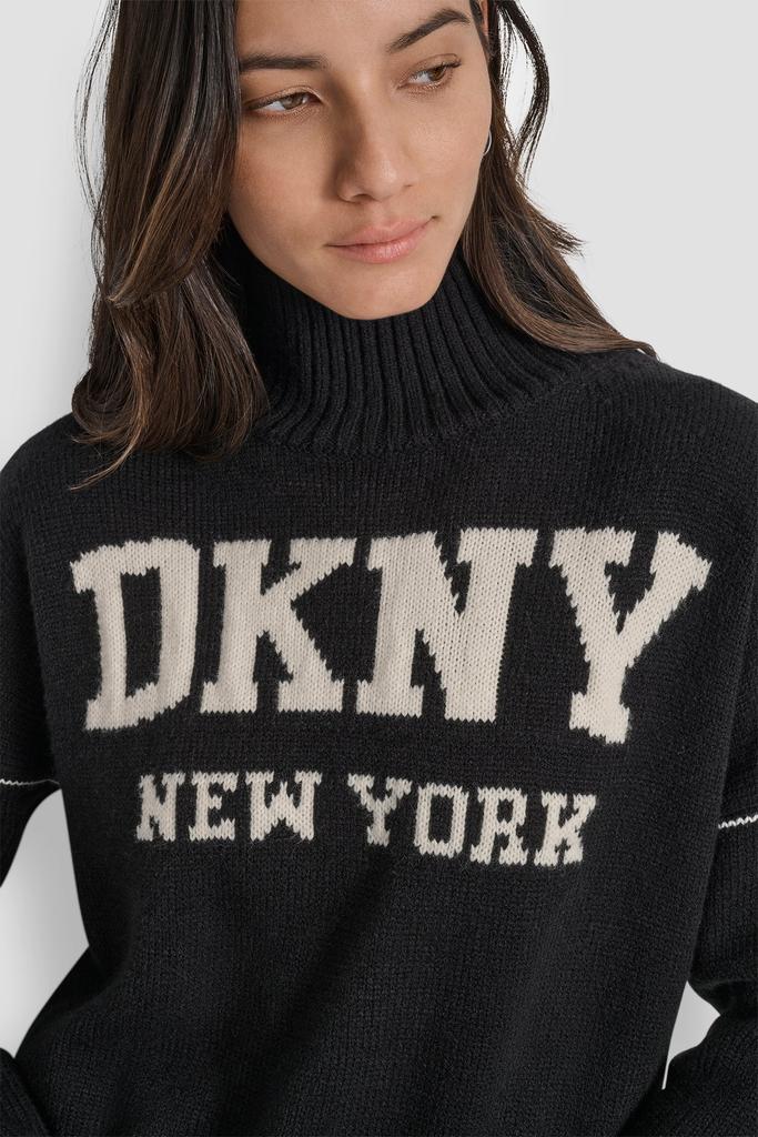 DKNY ニット セーター トップス Long Sleeve 1/4 Zip Logo Tape Sweater | DKNY
