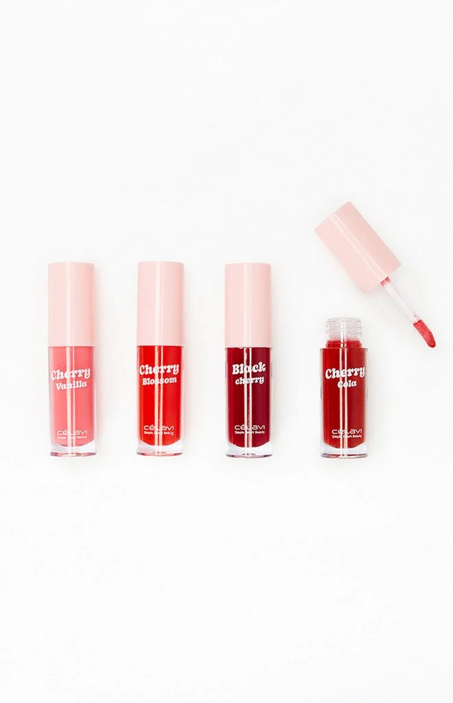 CELAVI 4 Pack Cherry Berry Lip Oil Set 3