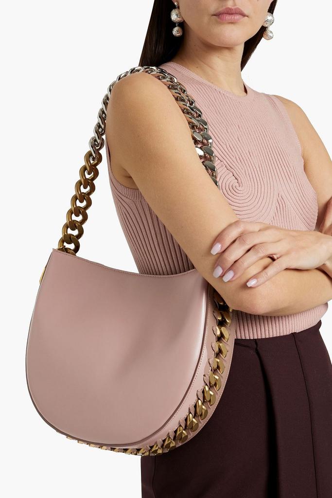 Stella McCartney Frayme chain-embellished faux leather shoulder bag