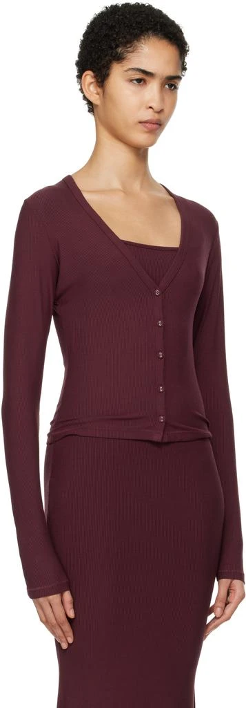 SKIMS Burgundy Soft Lounge Cardigan 2