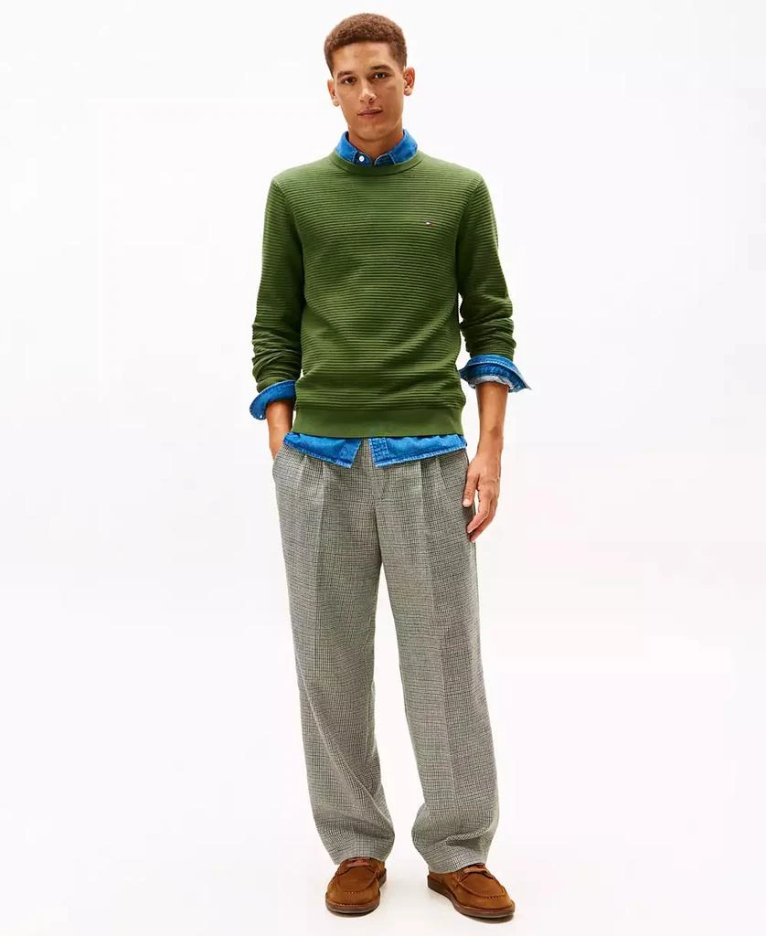 Tommy Hilfiger Men
s Textured Cotton Crewneck Sweater 2