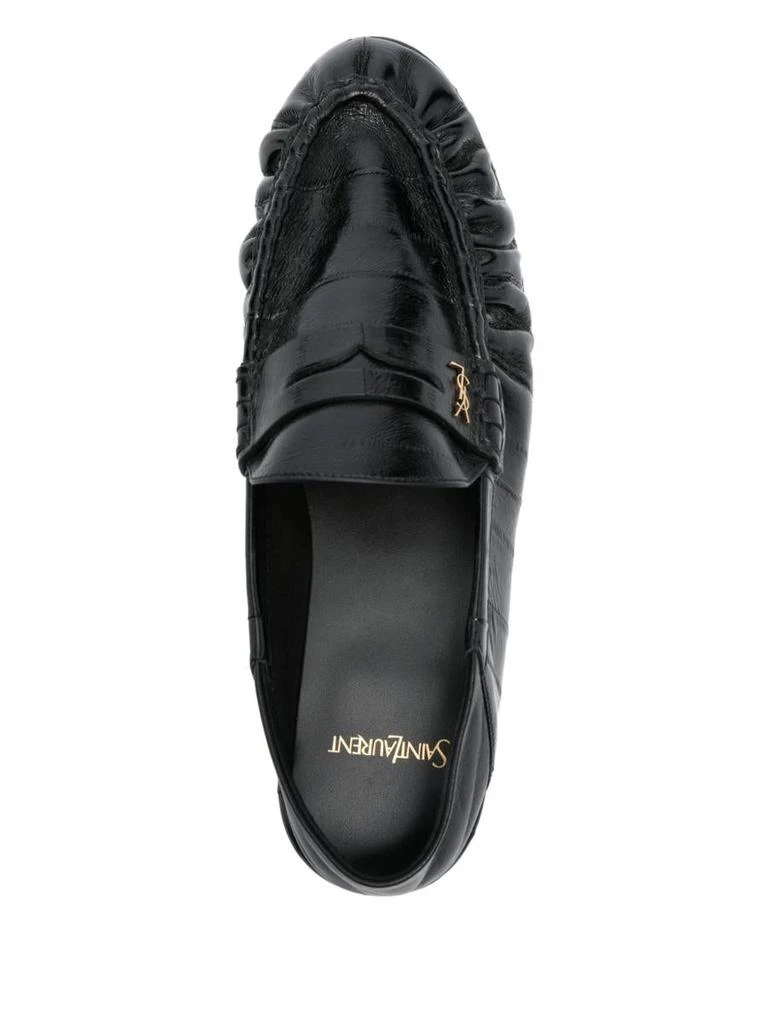 Yves Saint Laurent Saint Laurent Peg Leather Loafers 3