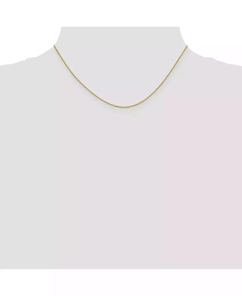 Curata Jewelry Solid 18k Gold Italian 0.7mm Box Chain Necklace 3