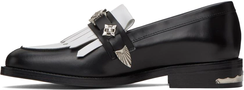 Toga Virilis Black & White Leather Loafers 3