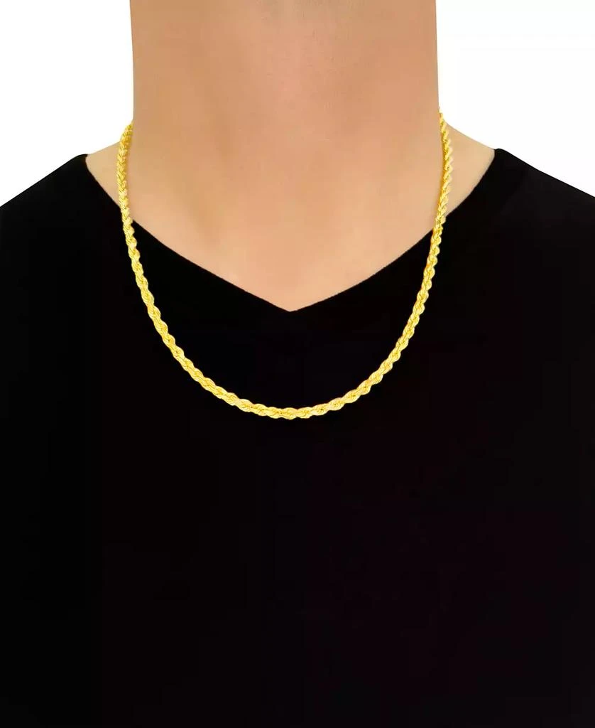 Italian Gold Forza Rope Chain 22" Necklace (4-1/10mm) in 14k Gold 3