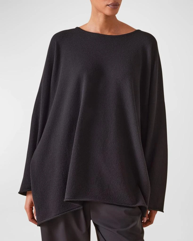 Eskandar A-Line Bateau Neck Cashmere Sweater 2