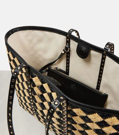 Valentino Rockstud Large checked tote bag 3