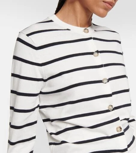 Jardin des Orangers Striped cotton and cashmere cardigan 4