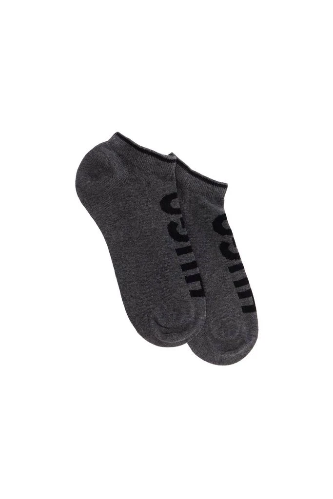 Hugo Boss medium grey breathable slim fit socks with logo 3