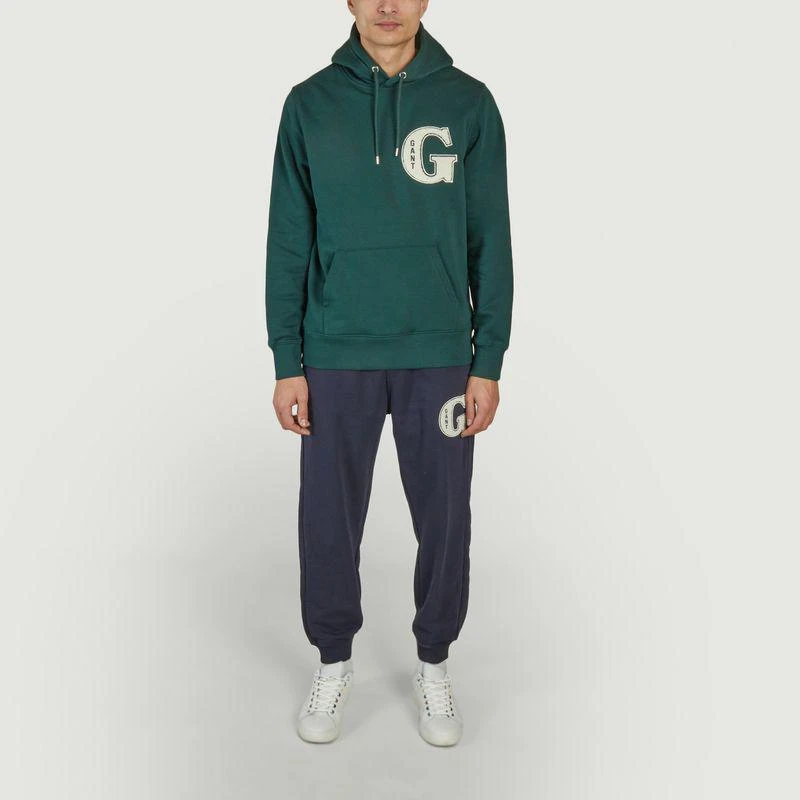 Gant Hoodie Graphic G Tartan Green GANT 4