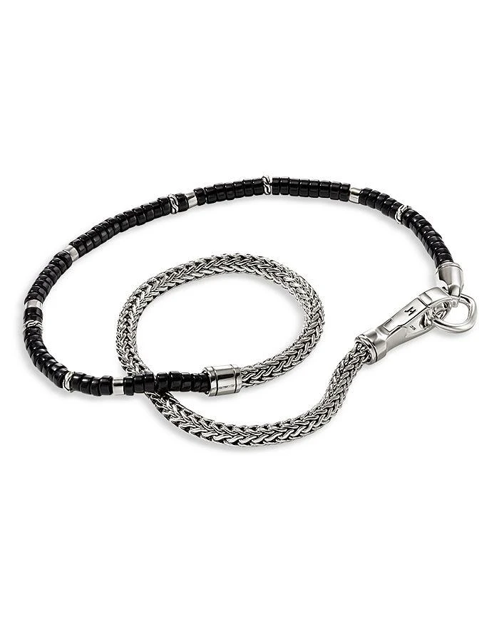 John Hardy Sterling Silver Heishi Gemstone Wrap Bracelet 5