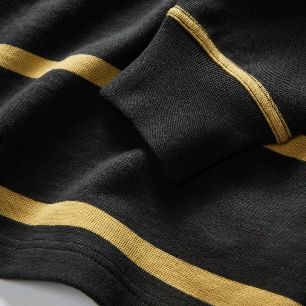Taylor Stitch Rugby Long Sleeve Shirt In Faded Black Stripe 5