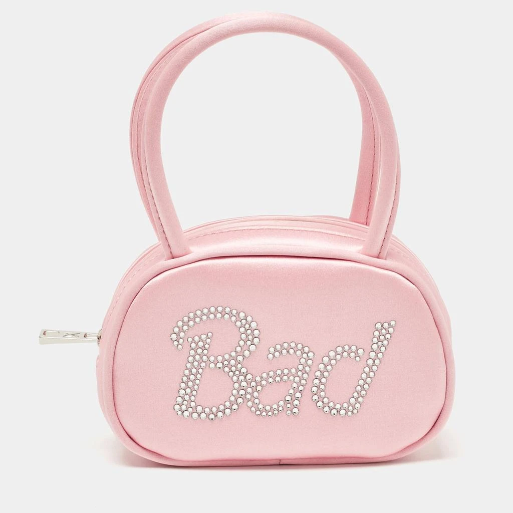 Amina Muaddi Amina Muaddi Pink Satin Super Amini Baddie Bag 1
