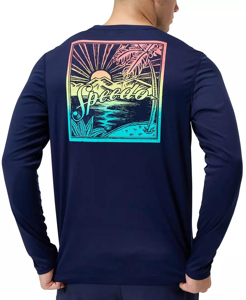 Speedo Men's Long Sleeve Graphic Swim T-Shirt