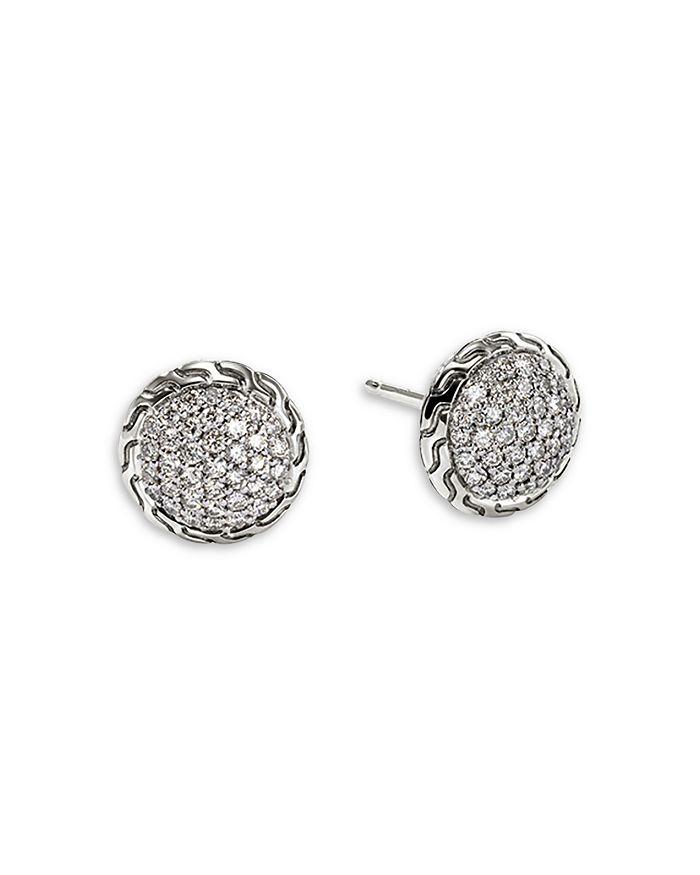 John Hardy Sterling Silver JH Essentials Diamond Pavé Stud Earrings, 0.55 ct. t.w.