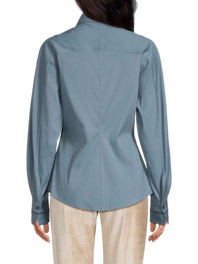 Brunello Cucinelli Cotton-Blend Button-Front Shirt 2