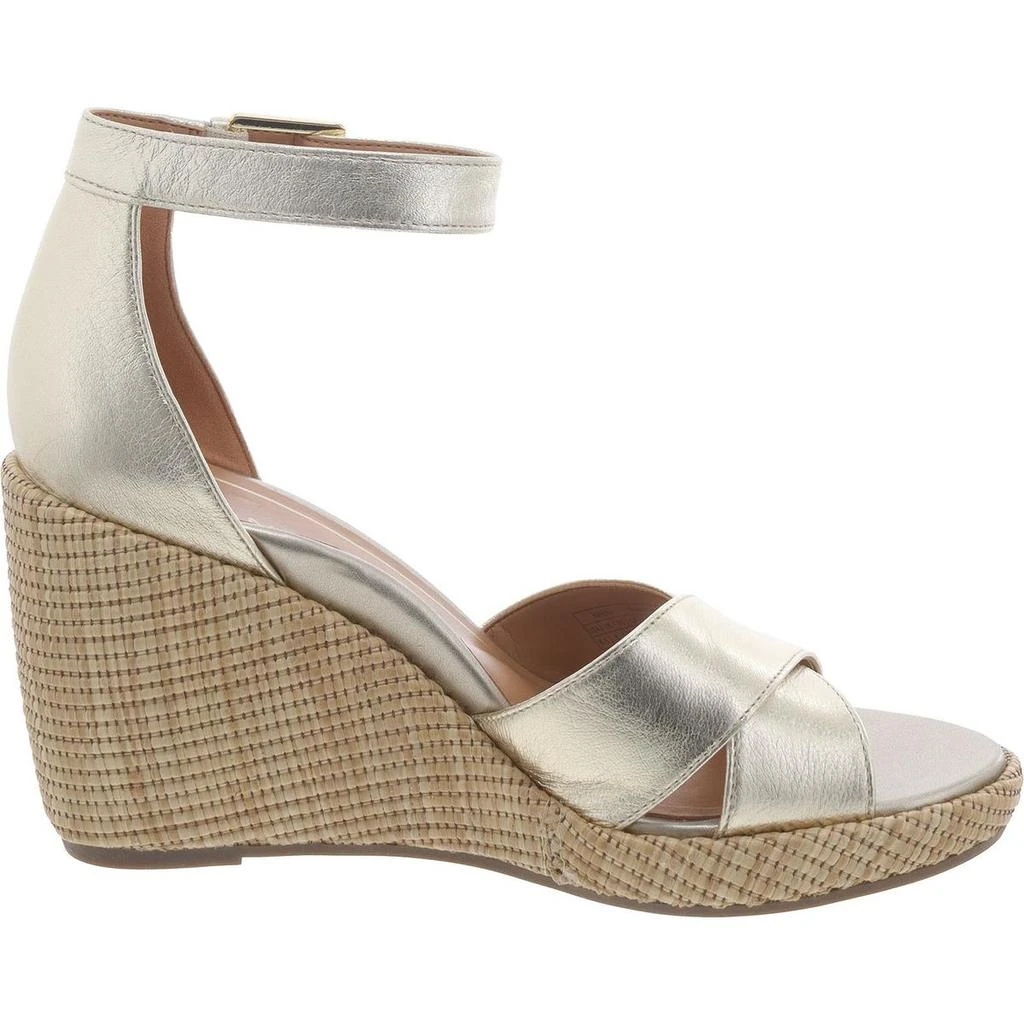 VIONIC Marina Womens Leather Platform Wedge Sandals 7