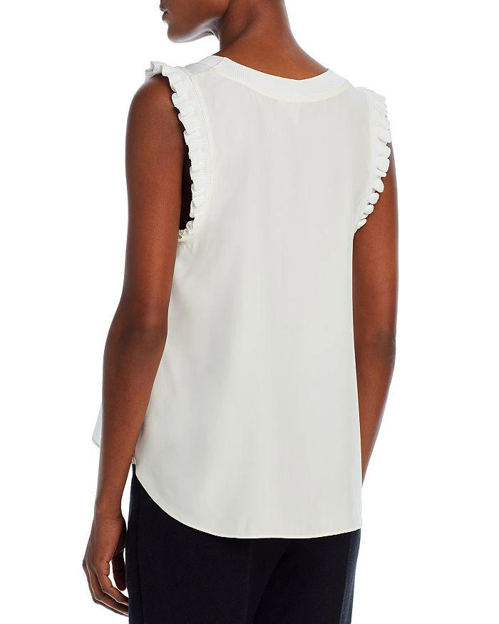 Cinq à Sept Cinq a Sept Lenore Ruffle Trimmed Silk Top 3