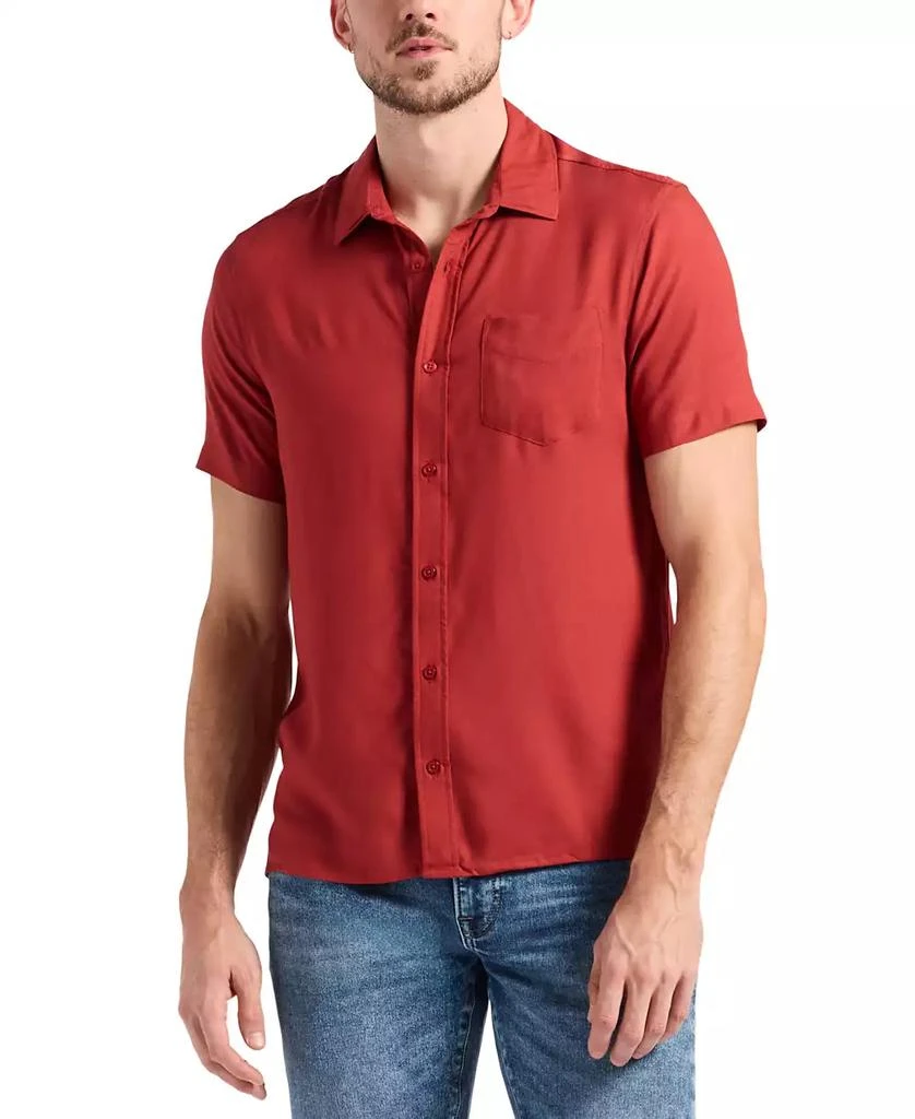 BUFFALO David Bitton Men's Sirilo Fitted Short Sleeve Button-Front Shirt 1