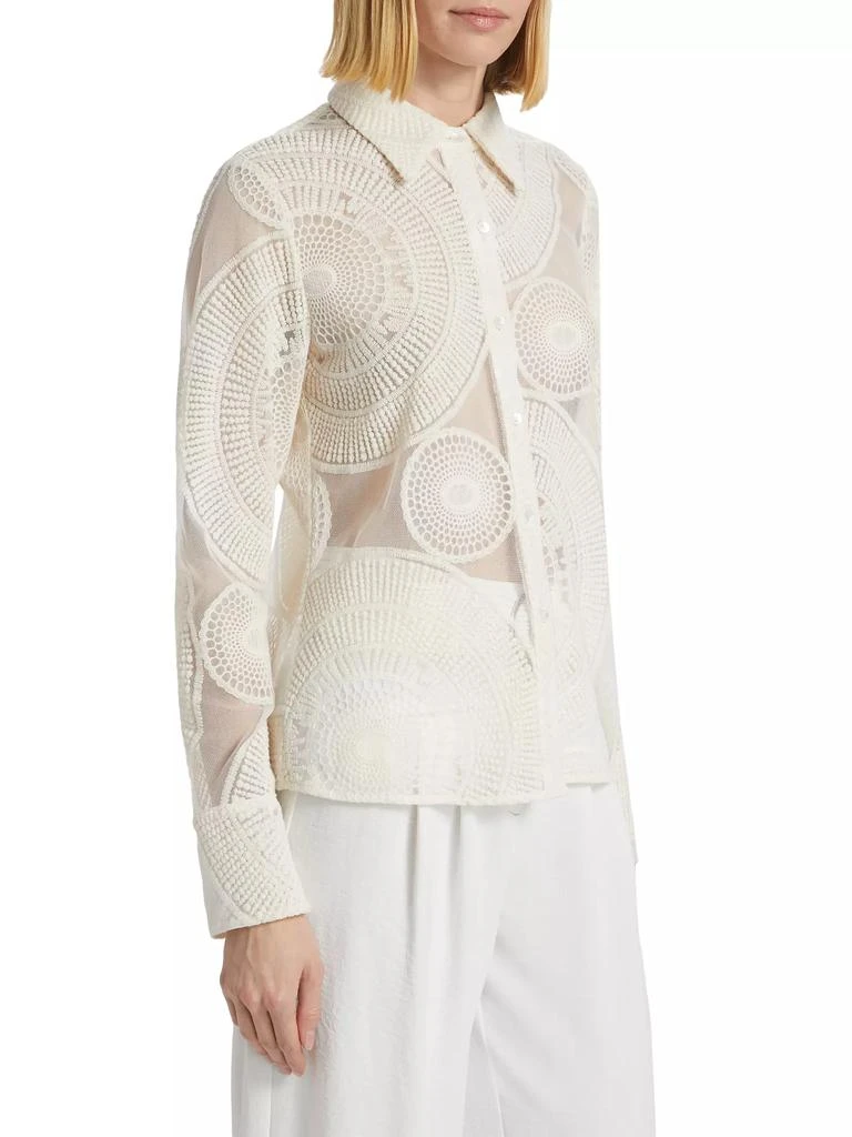 Ramy Brook Hulda Tulle Embroidered Shirt 4