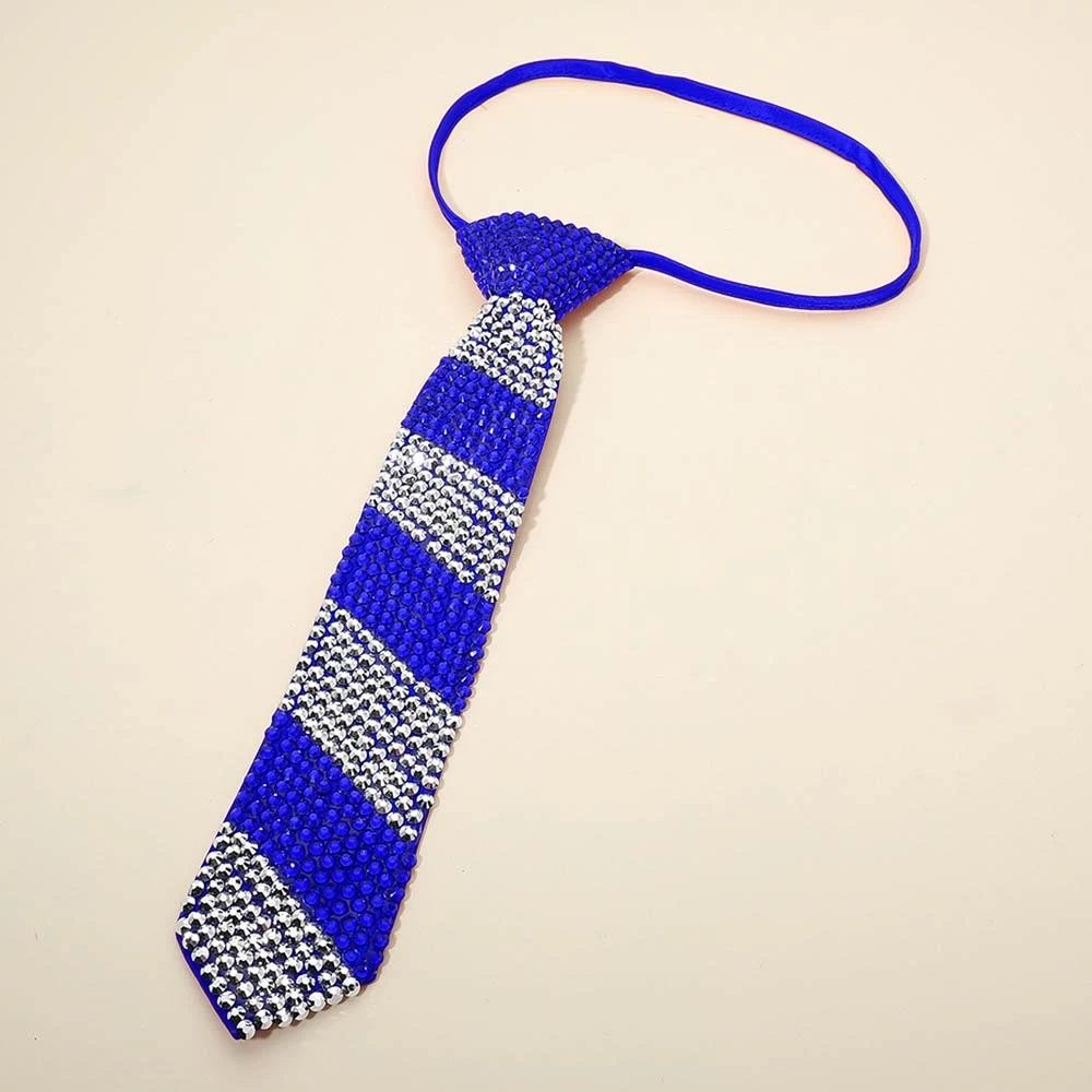 FASHNZFAB Bling Studded Statement Tie Necklace 2