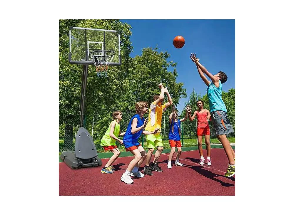 Slickblue Outdoor Basketball Hoop with Height Adjustment for Versatile Play 2