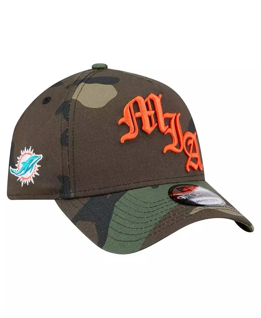 New Era Men's Camo Miami Dolphins Mystic Camo A-Frame 9FORTY Adjustable Hat 4