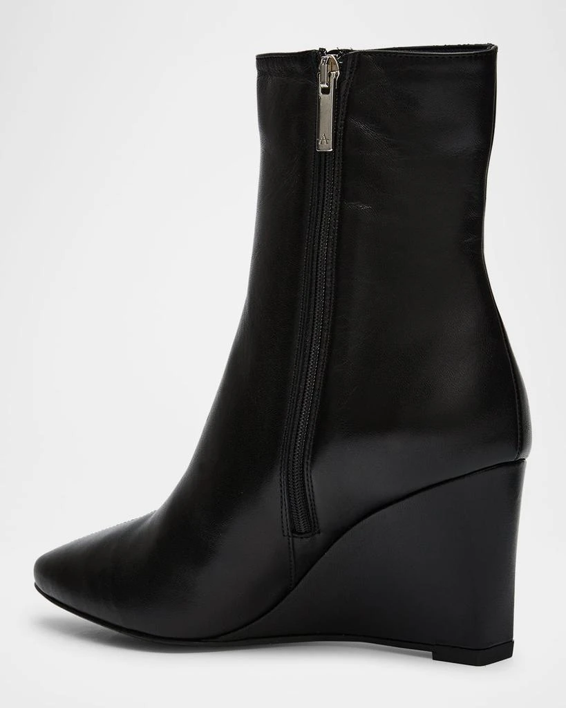 Aquatalia Pauletta Leather Wedge Booties 4