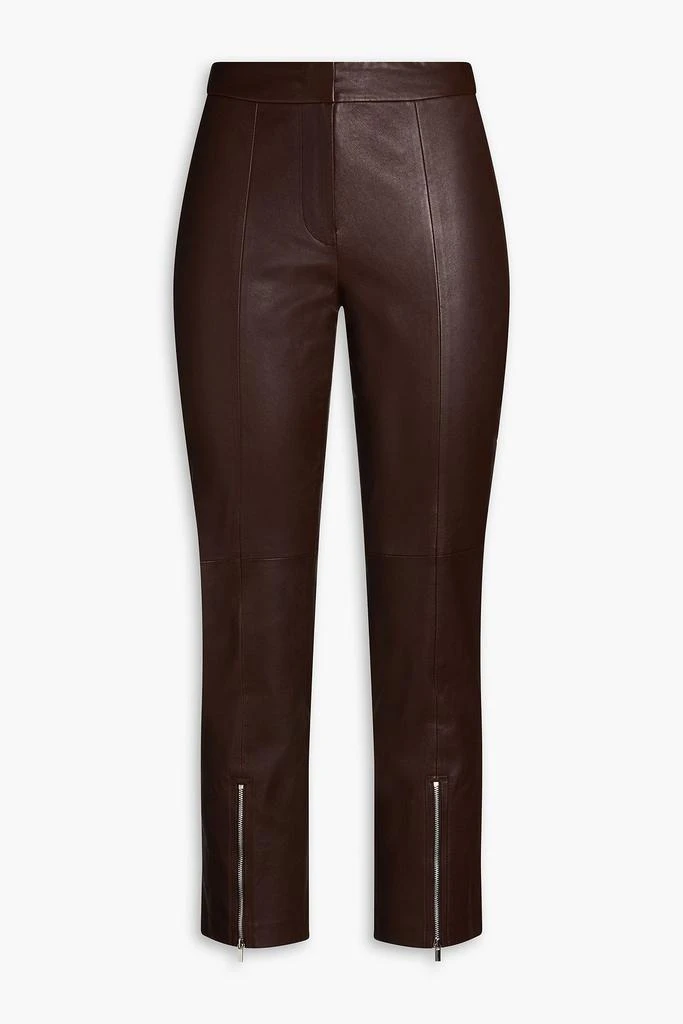 Derek Lam Van cropped leather slim-leg pants 1