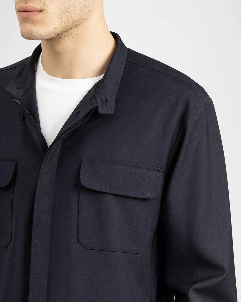 BOGLIOLI Men's Overshirt with Band Collar 5