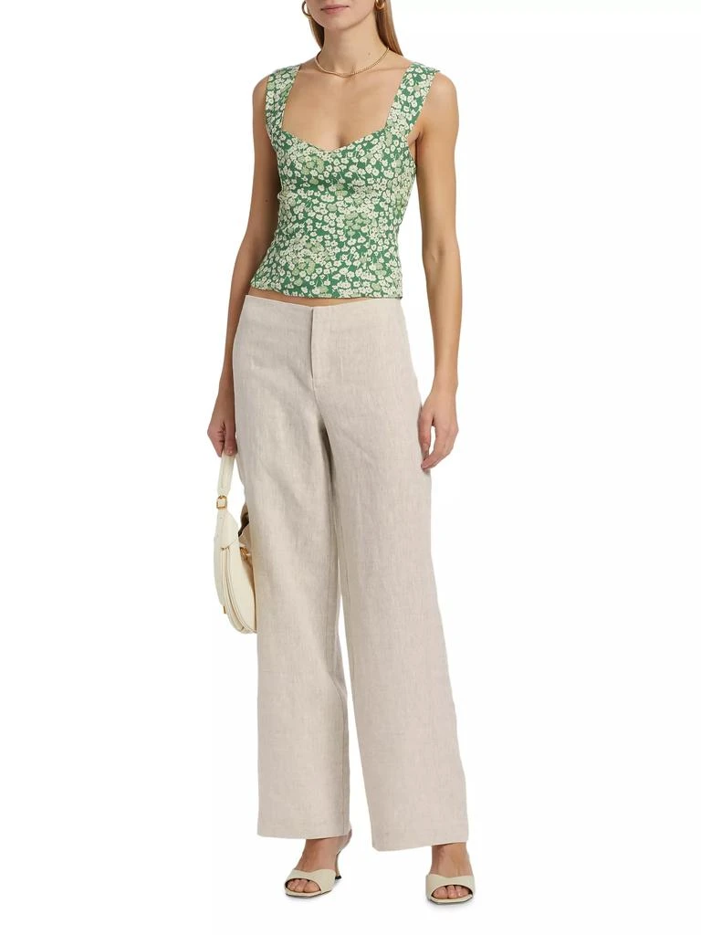 Reformation Vida Low-Rise Wide-Leg Linen Pants 2