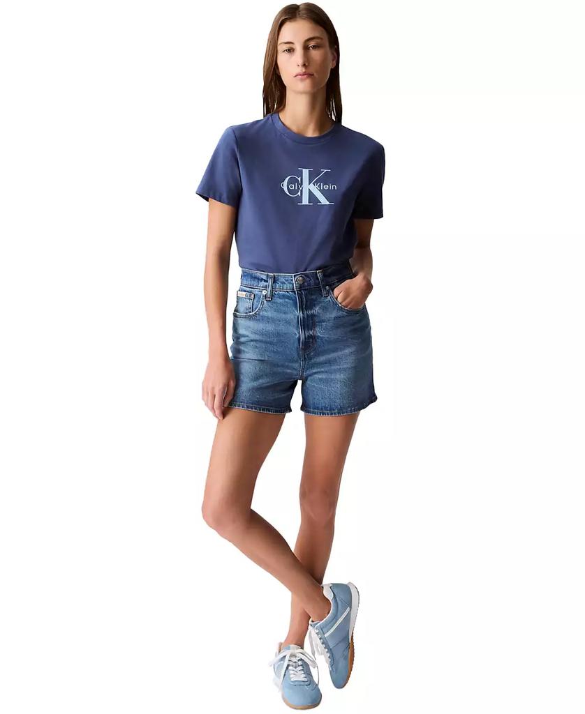 Calvin Klein Women's High-Rise Cotton Denim Shorts