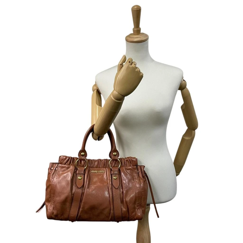 Miu Miu Leather Handbag Shoulder Bag (Pre-Owned) 5